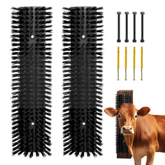 Sayutie brosse de grattage pour bétail avec 8 vis – nettoyage doux et pratique.