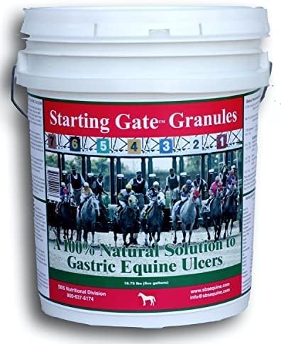 Granules SBS Equine Starting Gate dans l'emballage, prêt à l'emploi quotidien.
