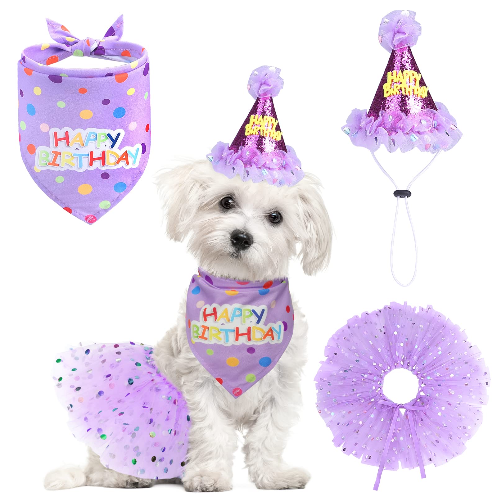 SCENEREAL bandana-anniversaire-chien : idéal pour les photos et les fêtes.