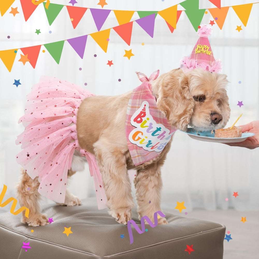SCENEREAL costume-chien-petit-rose-plaid: tenue festive et ajustable pour petits chiens