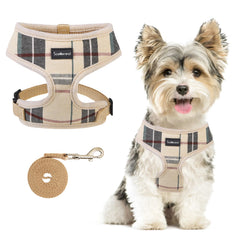 SCENEREAL harnais chien petit-moyen en maille douce pour promenade confortable.
