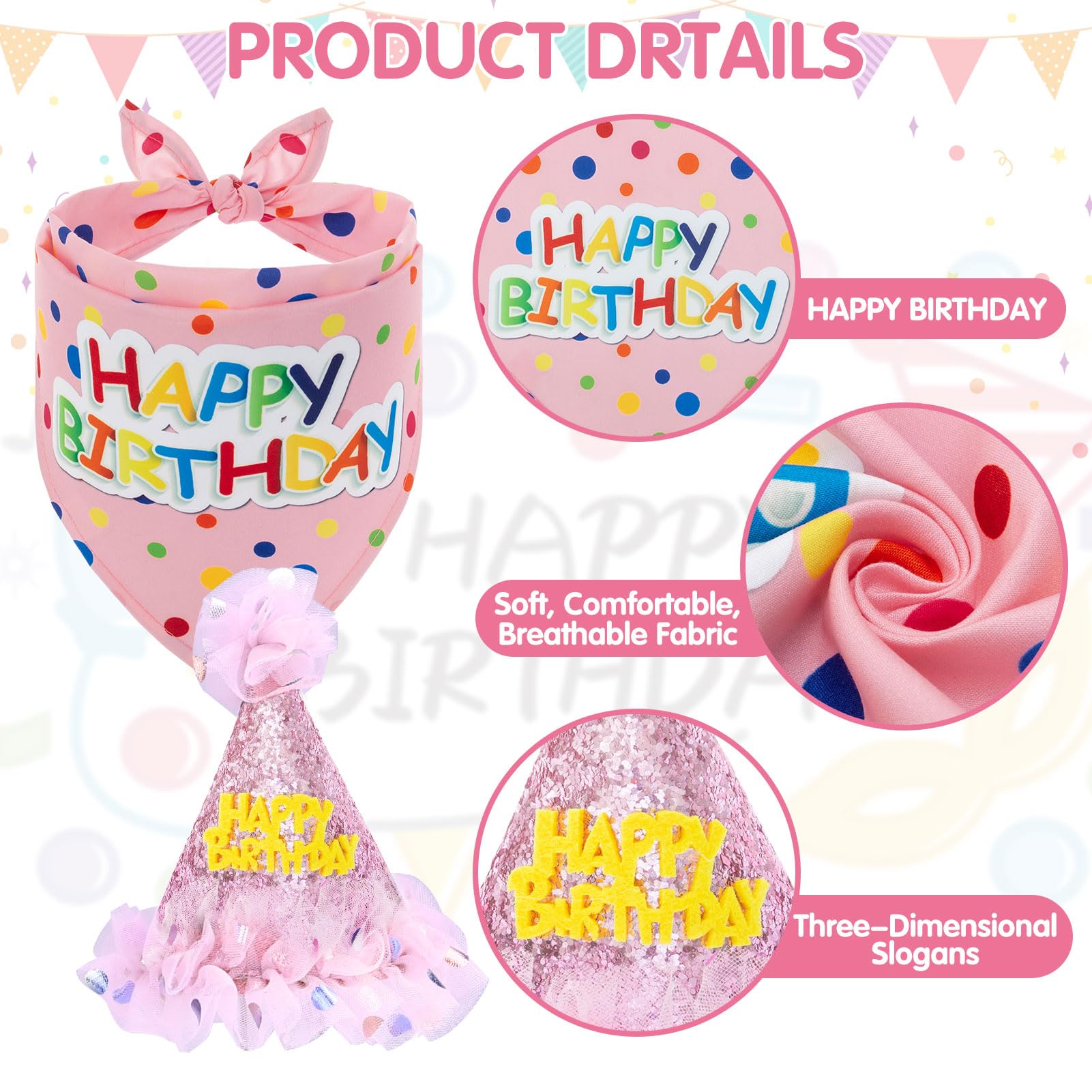 SCENEREAL jupe tutu rose pour chien, ajuste facilement la taille.