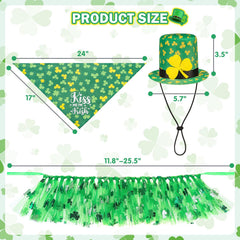 SCENEREAL motif trefle vert sur robe-tutu, pour un style festif en douceur.