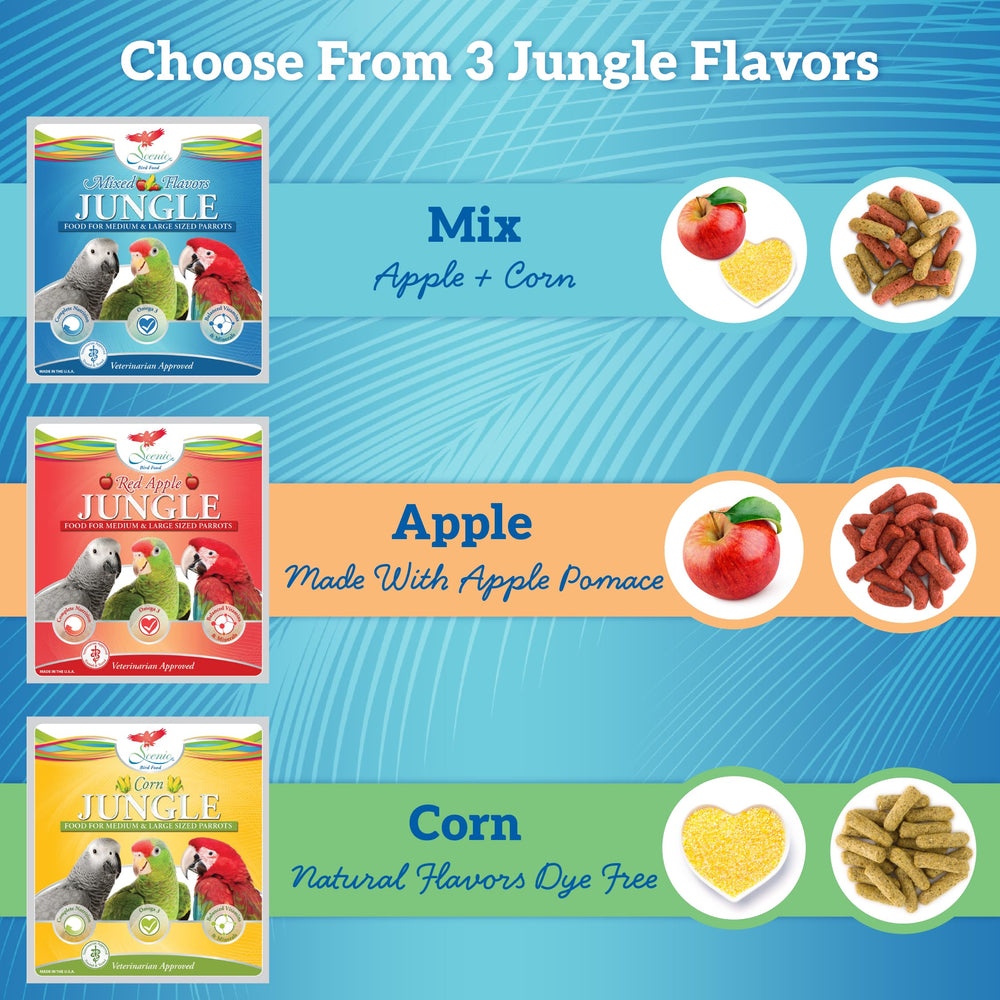 Scenic Mix Jungle: formulation riche en calcium et nutriments pour plume et cœur.