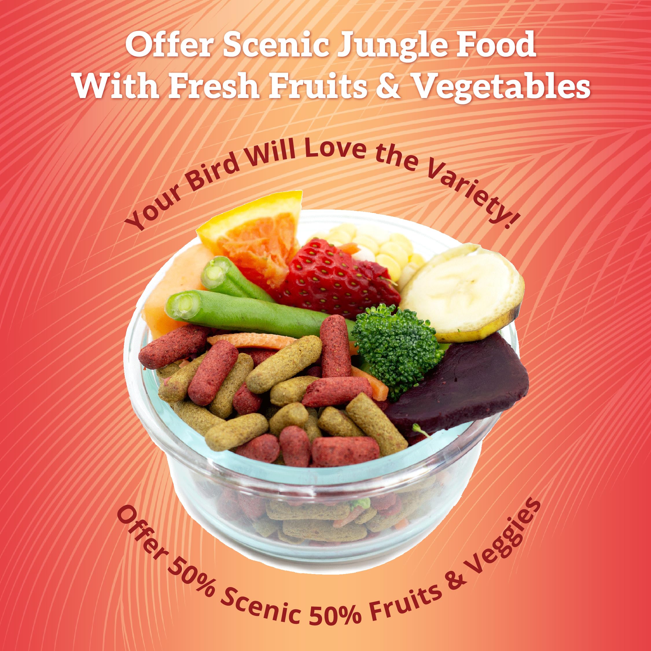 Scenic Mix Jungle: soutien digestif pour les perroquets.