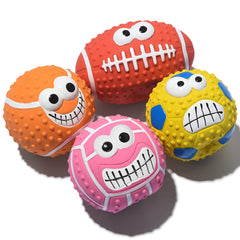 Balle SCHITEC Sifflet en latex, lot de 4, jouet interactif pour chiens