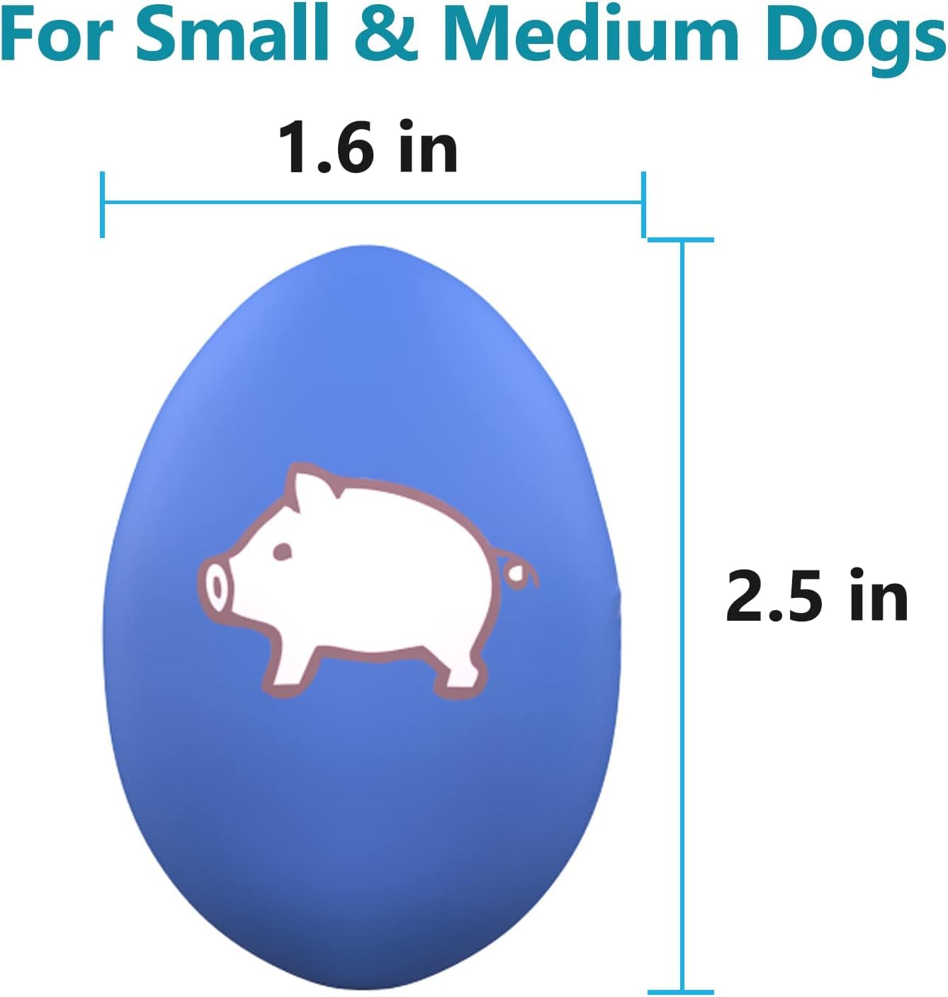 SCHITEC balle en latex durable, taille adaptée petits chiens.