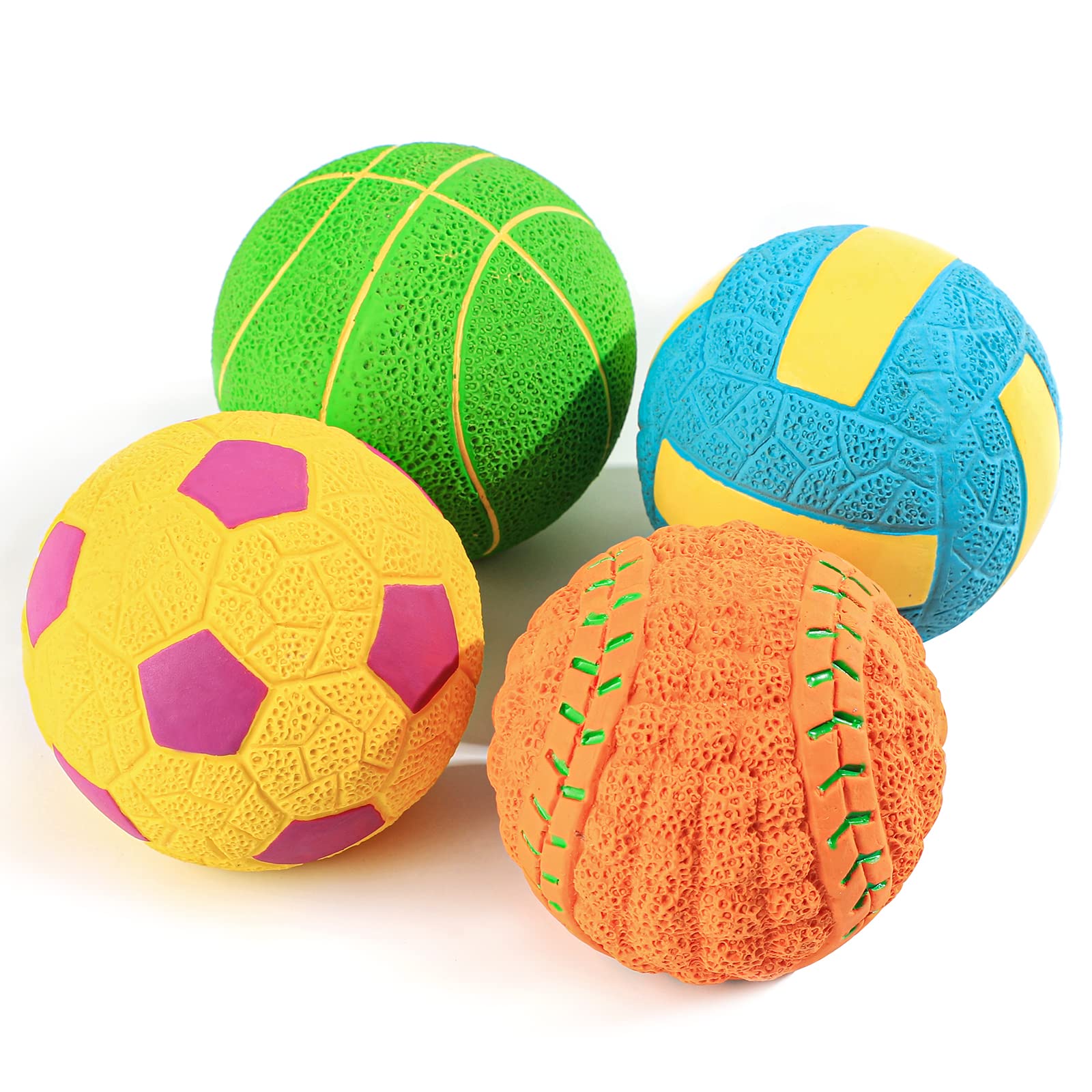 SCHITEC balles miniatures en latex avec sifflement, parfaites pour petits chiens.