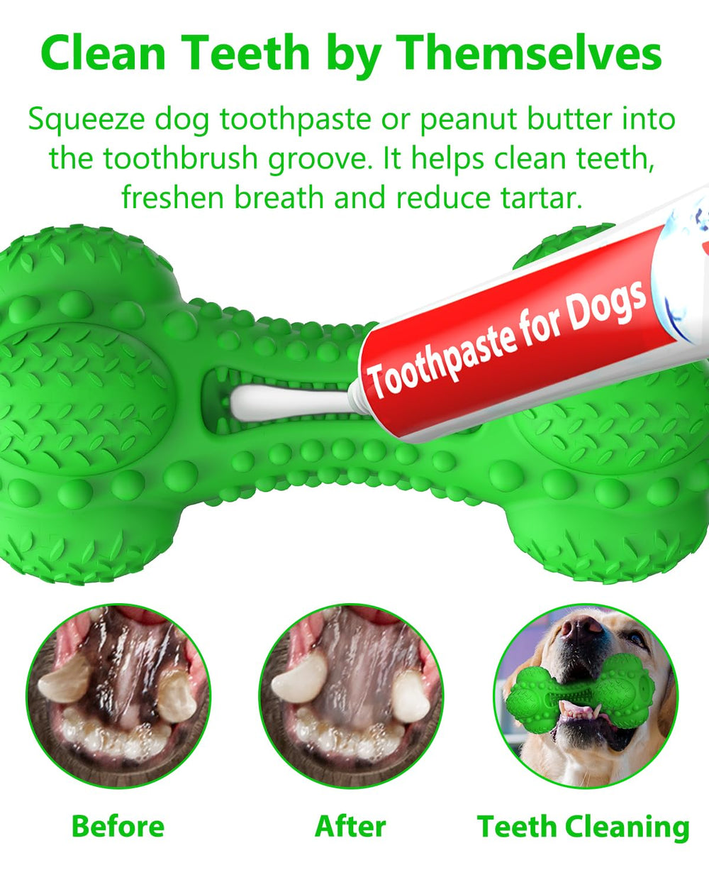 SCHITEC caoutchouc naturel non toxique, durable et sûr pour chiens.
