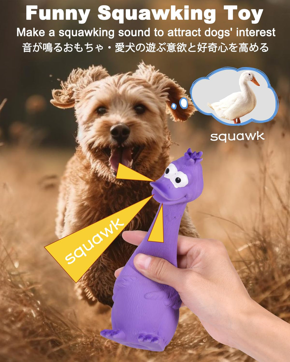 SCHITEC jouet chien cerf-siffleur: encourage l'exercice et la stimulation mentale en jeu