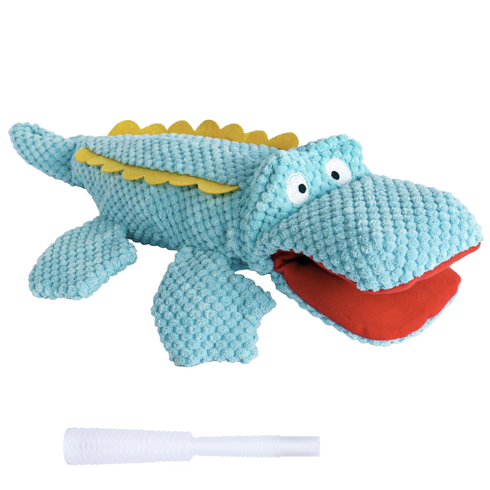 SCHITEC jouet crocodile pour chien avec bouteille, texture croquante