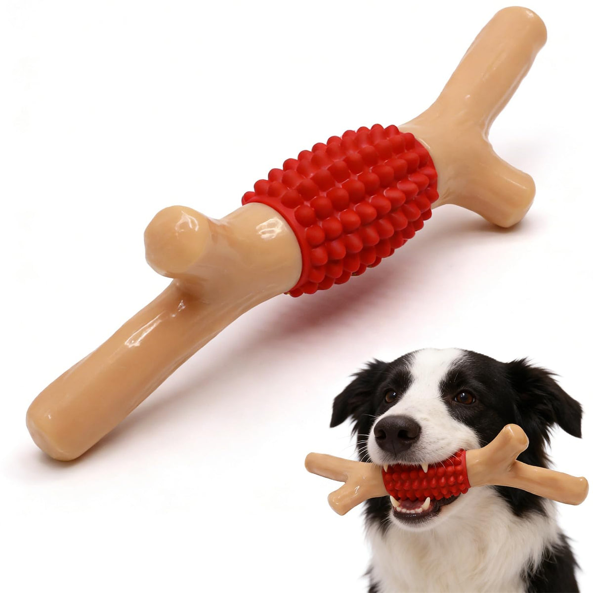 SCHITEC: jouet dentition nylon avec bacon reel, pour mâchoire forte et distraction
