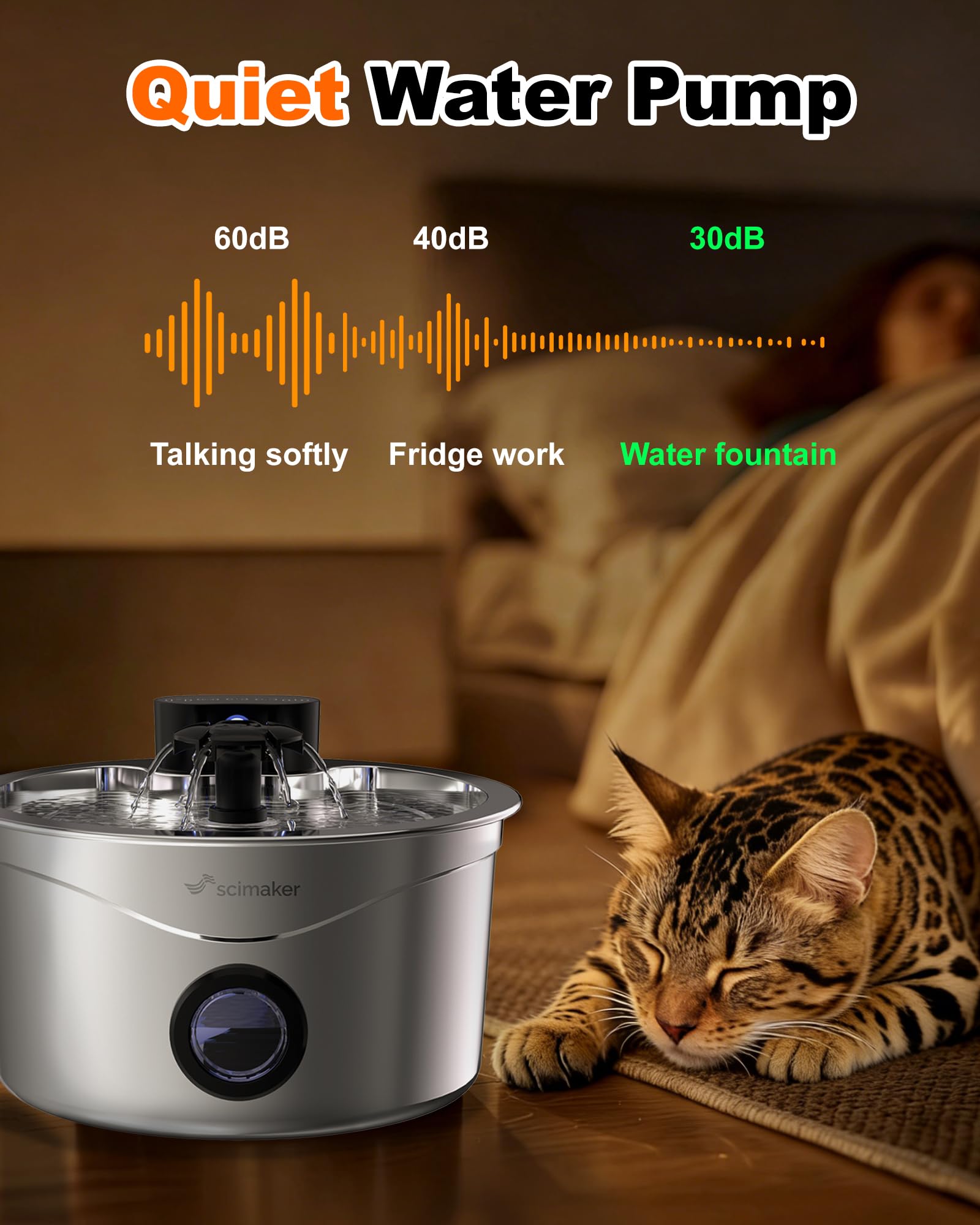 Filtration en cinq étapes Scimaker purifiant l’eau avant dégustation.