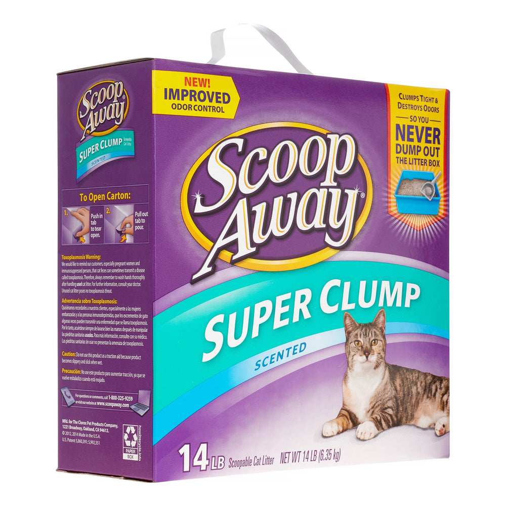 Scoop Away litière parfum frais, scène-utilisation pratique au quotidien.