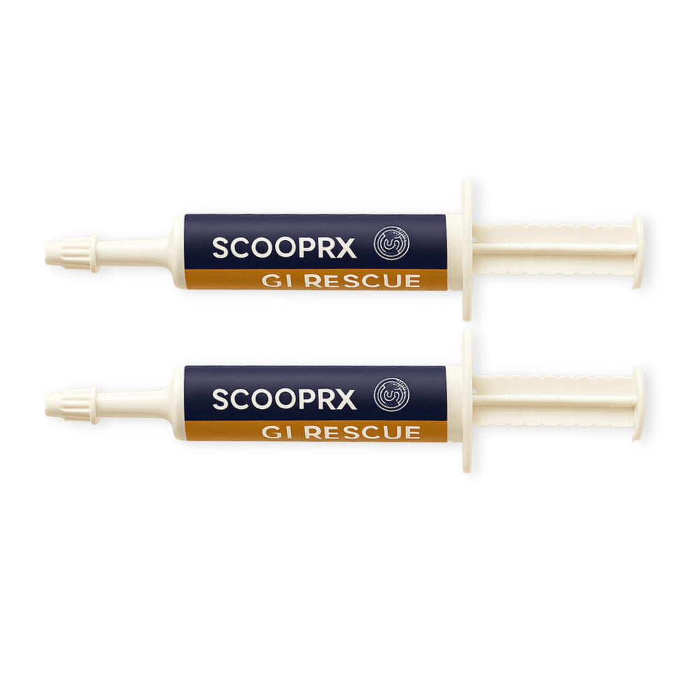 ScoopRX GI Rescue: tubes de 15 ml visibles, soutien digestif rapide pour chevaux