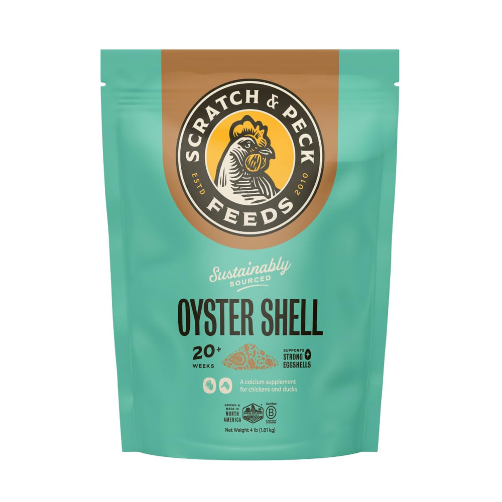 Scratch and Peck – sac 4 lb de coquilles d huître pour œufs plus solides.