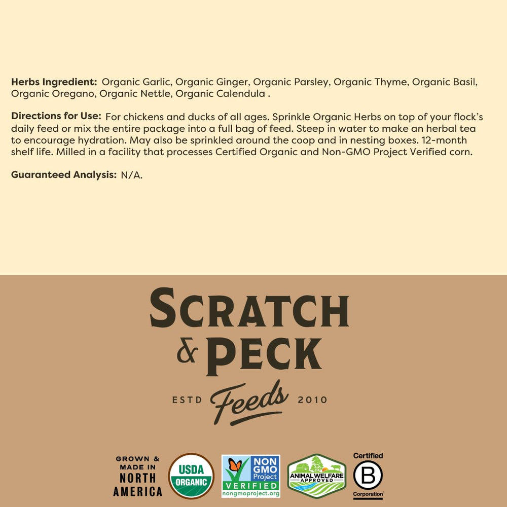 Scratch and Peck emballage écologique: recyclable et compostable.
