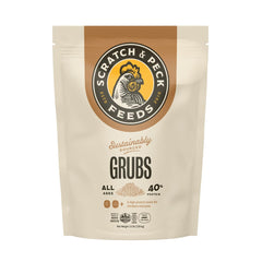 Scratch and Peck Grubs: sachet 3-5 lb pour poules et canards, protéines élevées.
