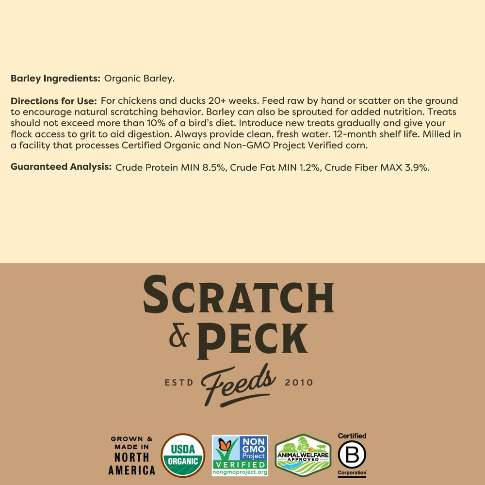 Scratch and Peck Orge Entière Pacifique Nord-Ouest, production locale durable