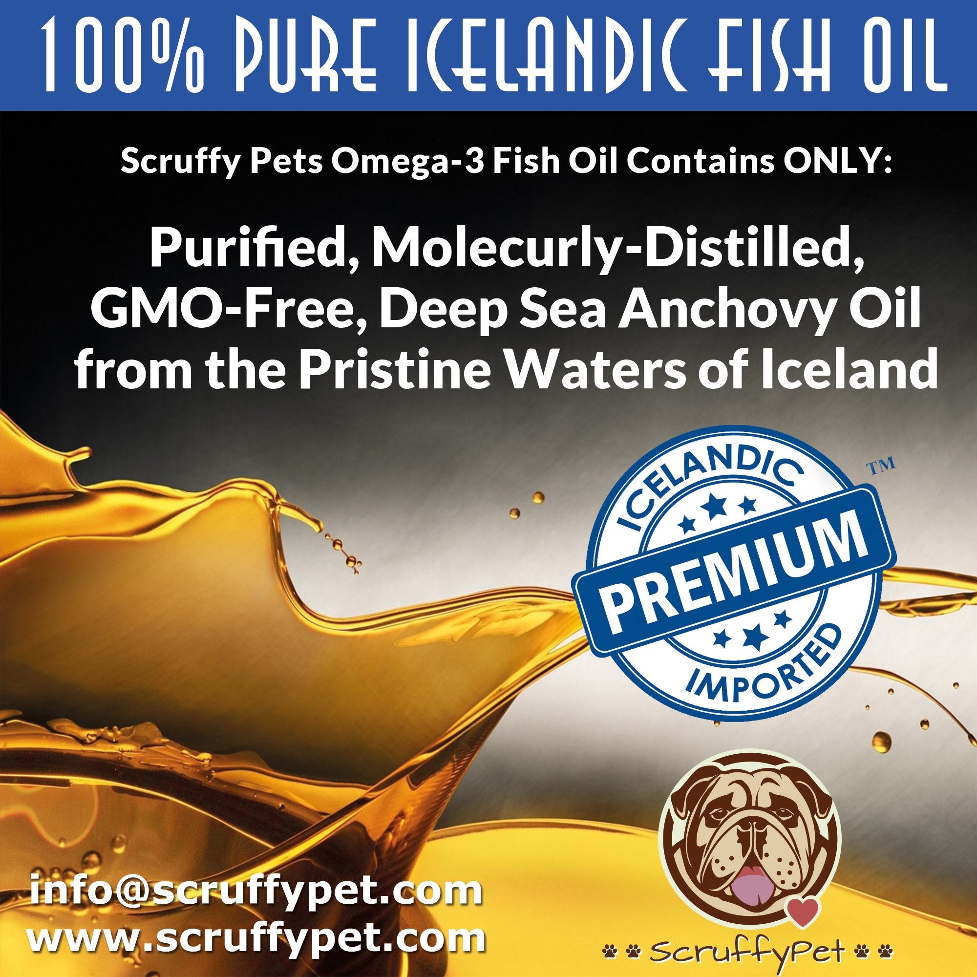 Logo non GMO et testée par des tiers ScruffyPet