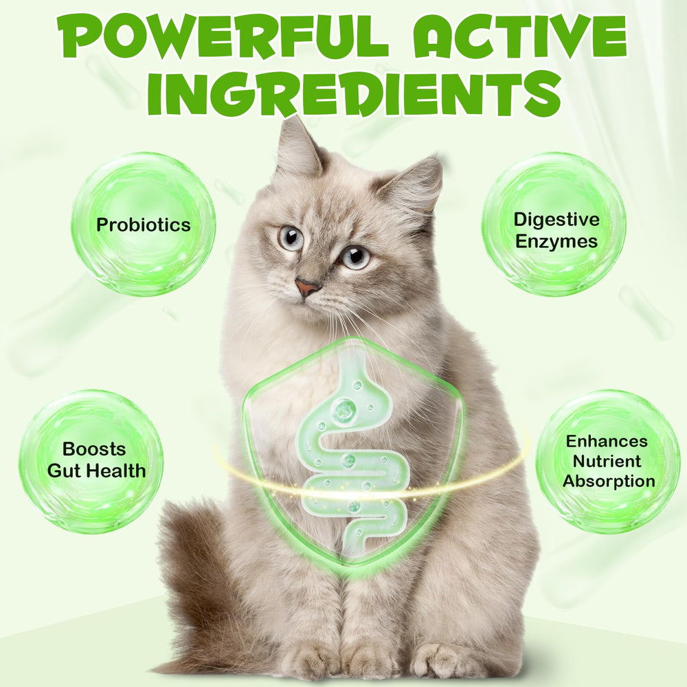 SDJUFEI amélioration absorption des nutriments pour chats probiotiques gouttes.