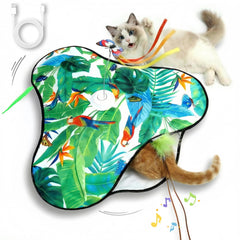 SDWUBQ jouet interactif pour chat avec plumes cachées offrant stimulation visuelle et physique