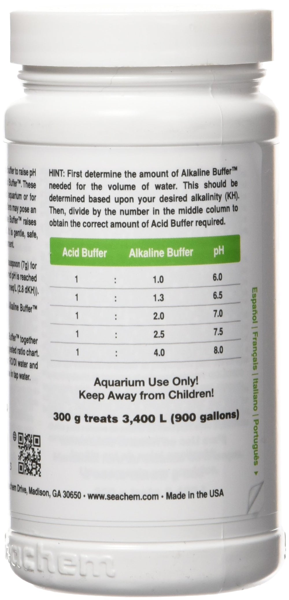 Dose recommandée montrée sur le flacon pour l'aquarium planté.