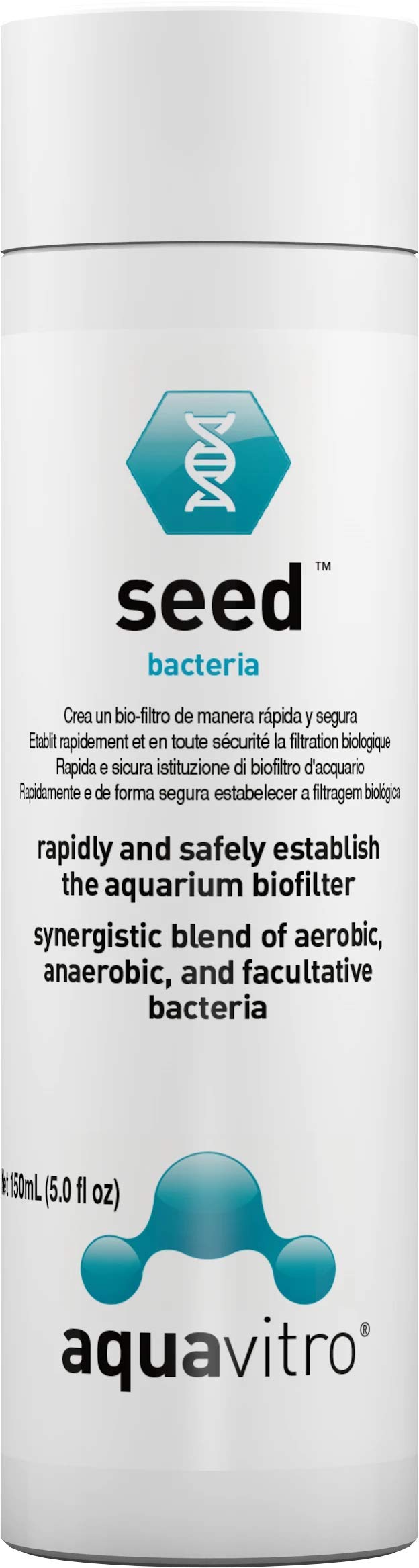 Seachem Aquavitro Seed – bouteille 150 ml prête à démarrer le biofiltre.