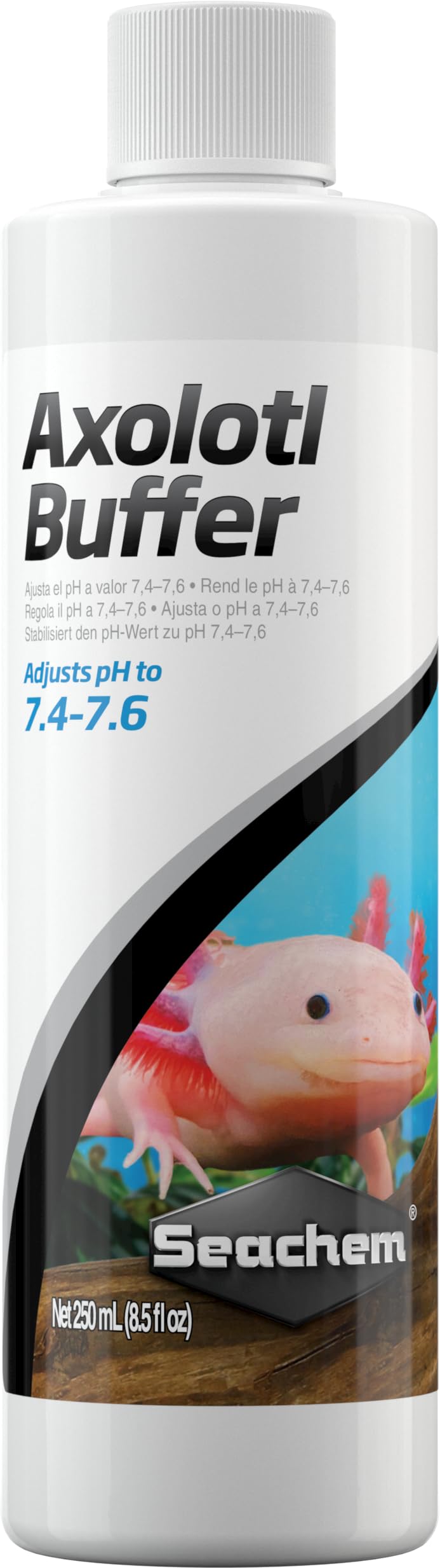 Seachem Axolotl Buffer – bouteille de 250 ml ajuste le pH et adoucit l'eau pour les axolotls