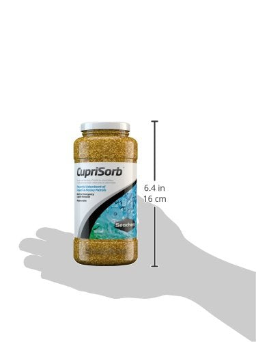 CupriSorb Seachem 500ml – plan de dosage visible sur l’étiquette