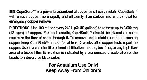 Cuprisorb adsorbant cuivre dans le filtre, amélioration de la qualité de l'eau.