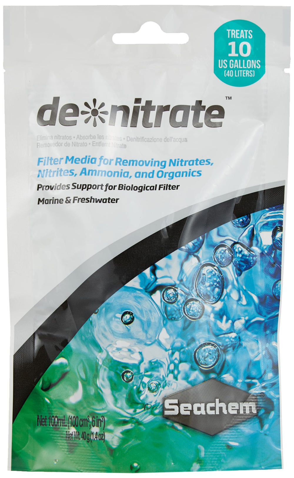 Seachem de*nitrate poreux 4 mm, soutient une filtration biologique efficace pour aquarium.