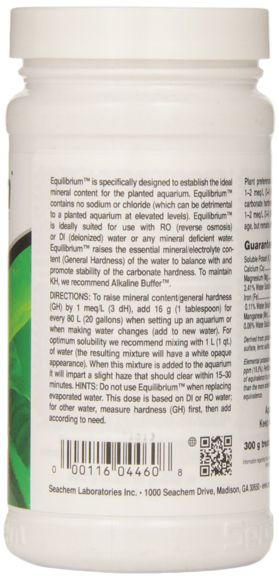 Seachem Equilibrium et eau RO/DI filtrée, amélioration de la dureté générale.