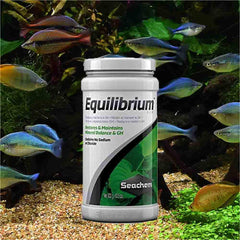 Seachem Equilibrium utilisation eau RO/DI: comble les minéraux essentiels sans sodium ni chlorure.
