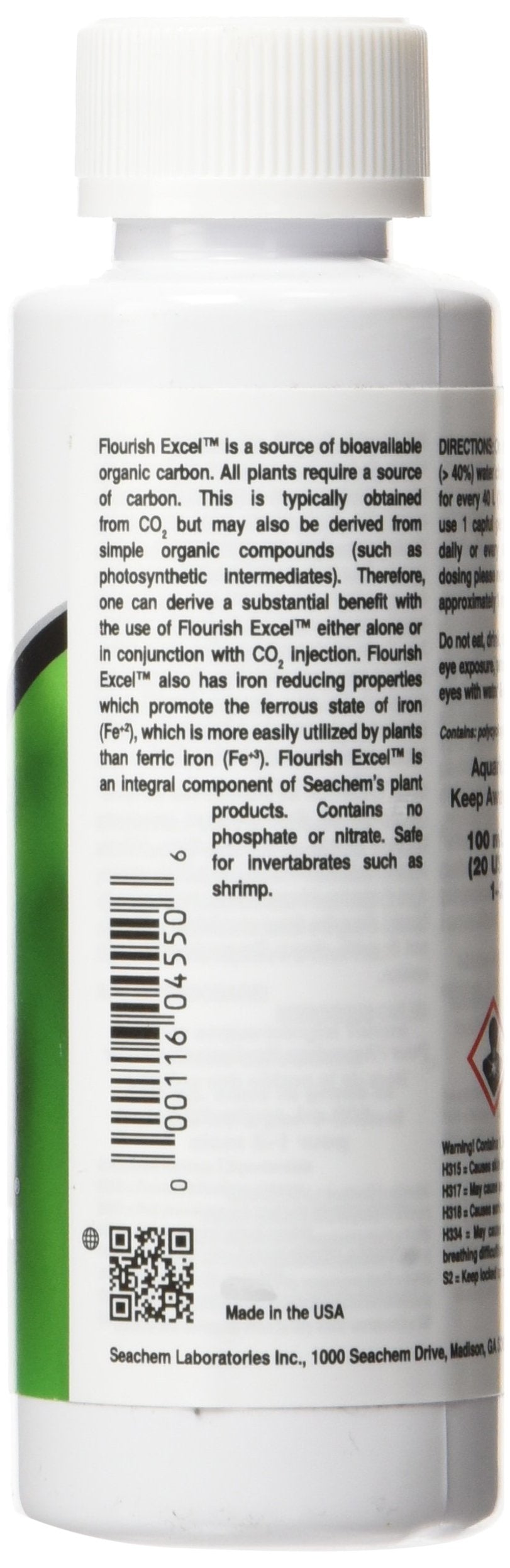 Dosage quotidien de Flourish Excel par Seachem assure un apport contrôlé en carbone organique