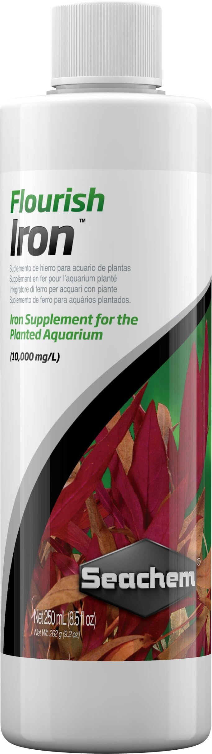 Flacon Seachem Flourish Fer 250 ml pour nourrir les plantes aquatiques.