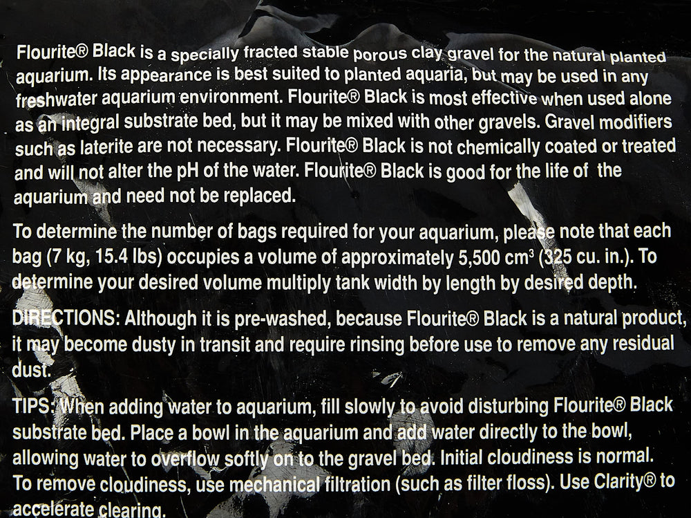 Seachem Flourite Black substrat planté naturel, ne modifie pas le pH.