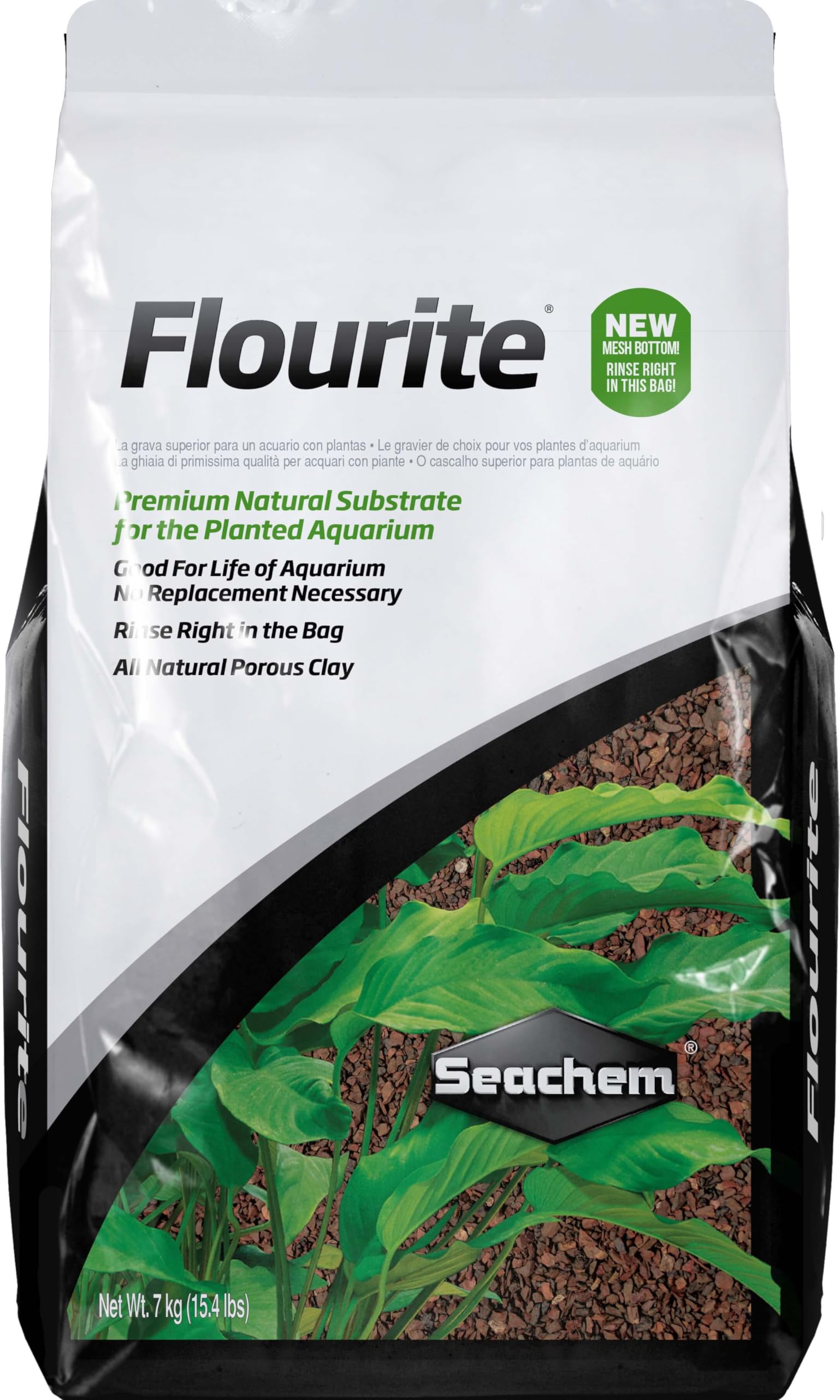 Seachem Flourite gravier poreux naturel pour aquarium planté, stabilité du substrat assurée.