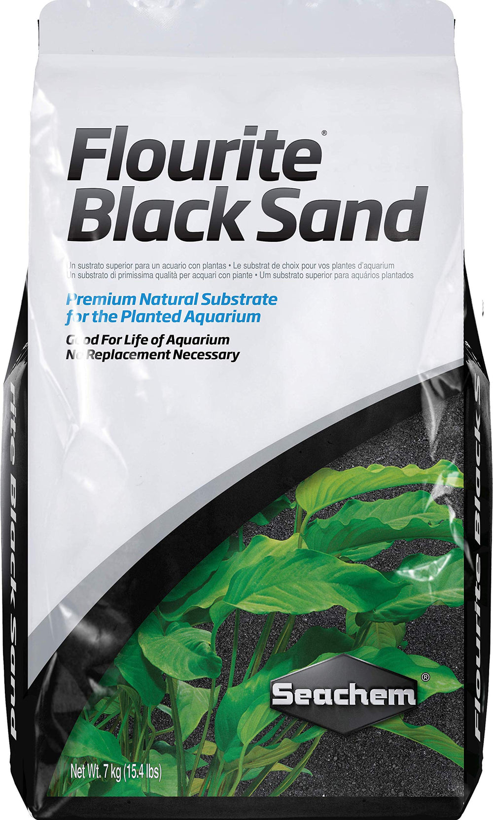 Seachem Flourite sable noir dans un aquarium planté, esthétique et durable.