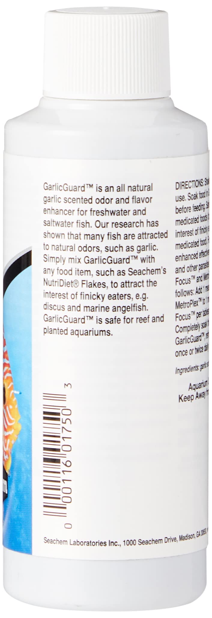 Seachem Garlic Guard – arôme naturel d’ail pour nourrir poissons d’eau douce et salée.
