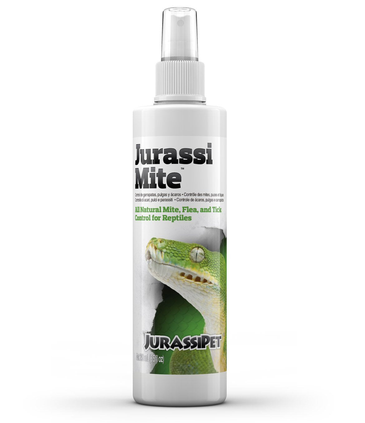 JurassiMite Seachem, bouteille versement facile, traitement régulier des parasites reptiles.