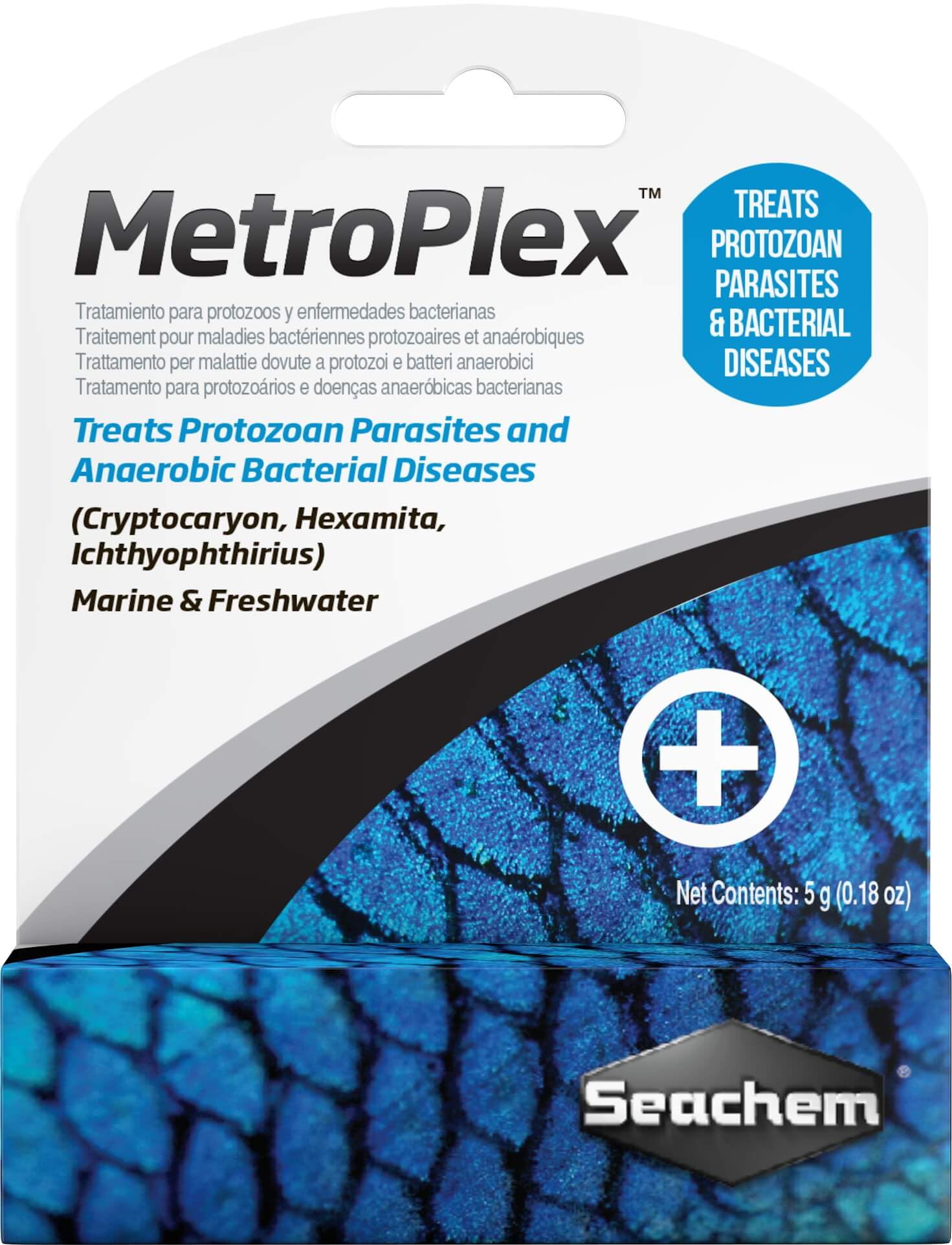 Seachem Metronidazole poudre 5 g, traitement pratique pour poissons d'ornement