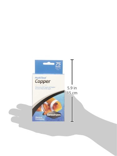 Seachem MultiTest Cuivre – flacons et accessoires pour un test pratique.