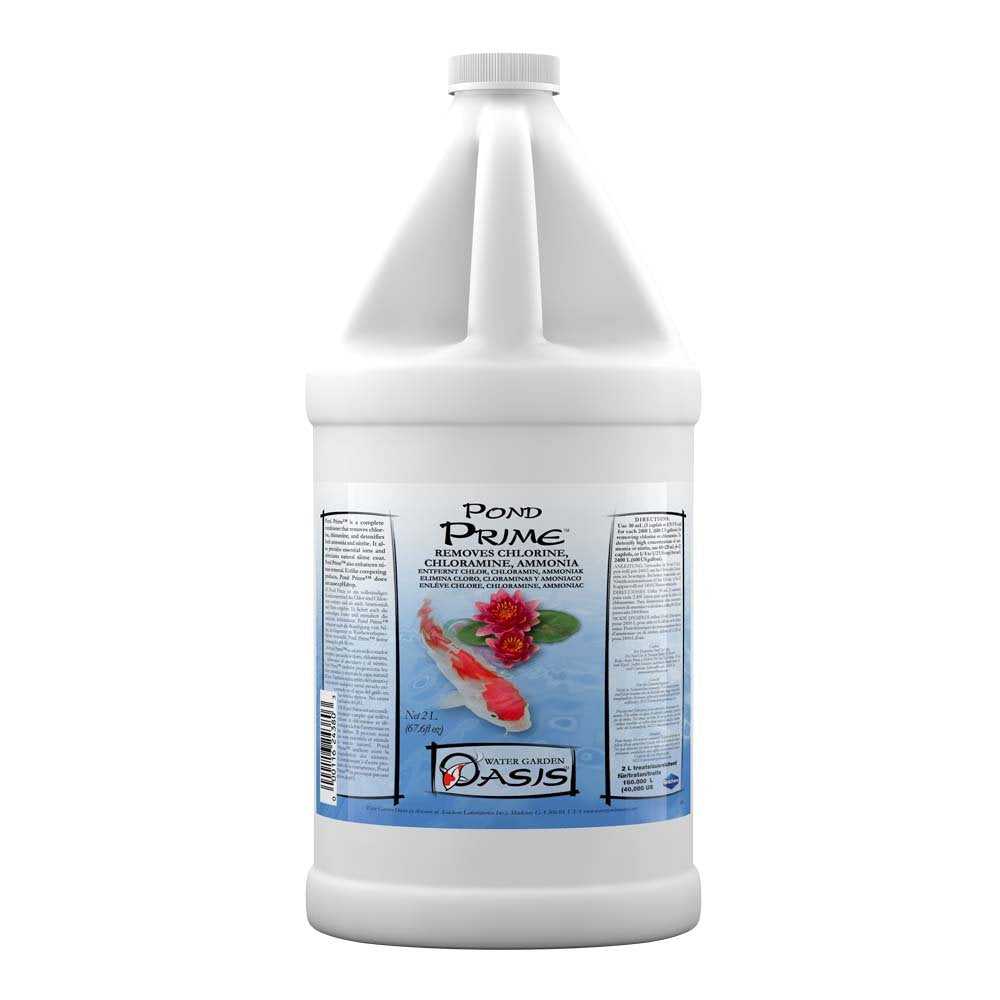 Seachem Pond Prime, bouteille 2 L, élimine chlore et chloramine pour un étang sain.