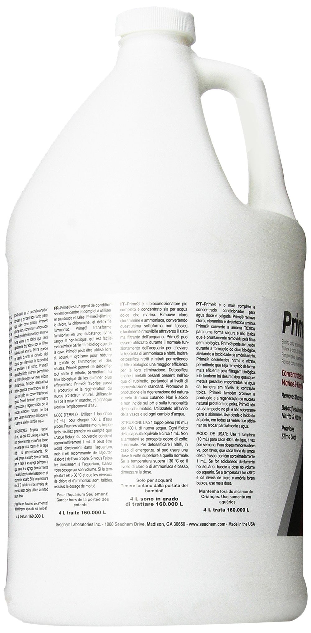Seachem Prime, detoxifie ammoniac, nitrites et métaux lourds pour un habitat stable.