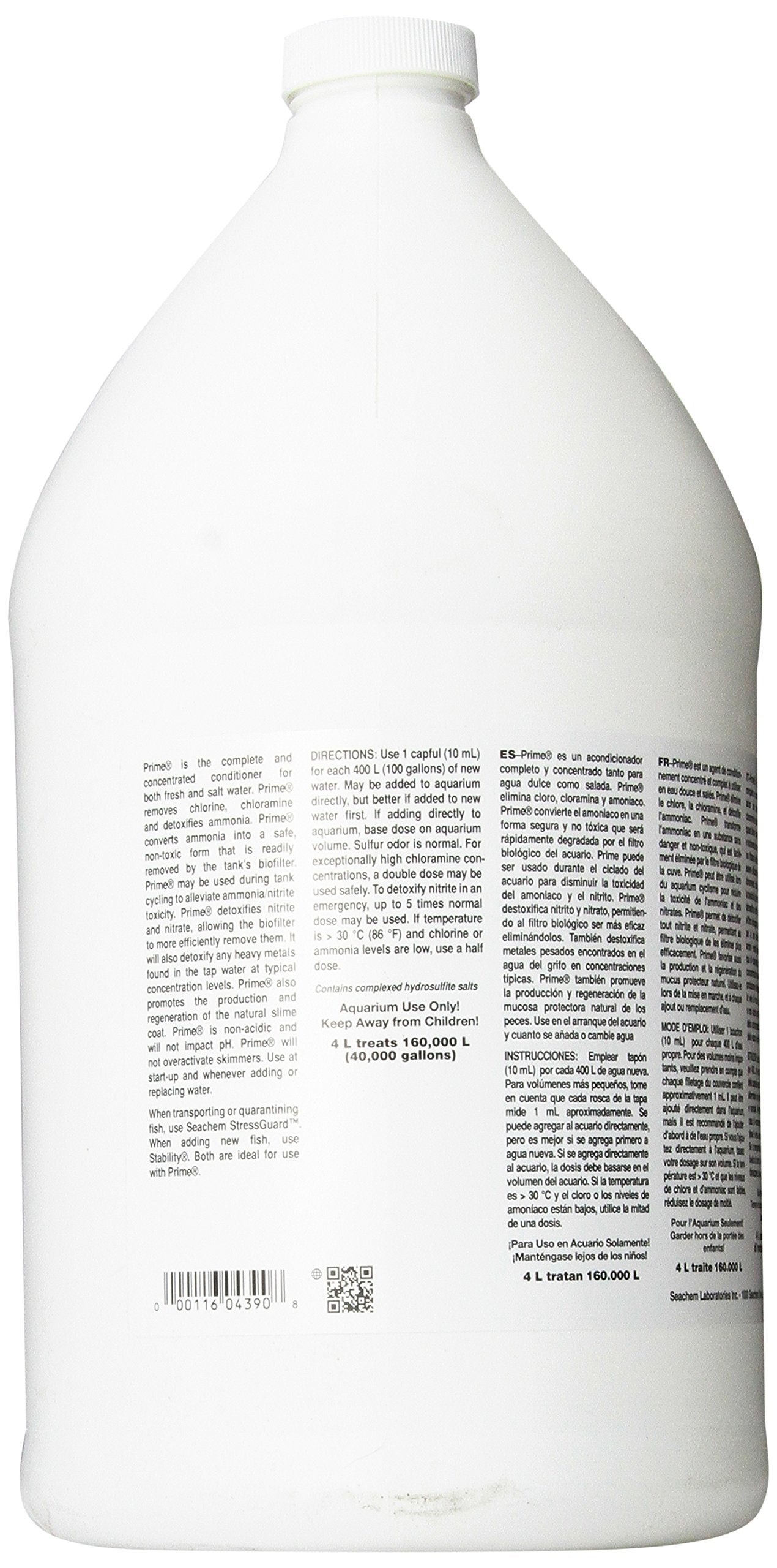 Seachem Prime, dosage au bouchon, méthode précise pour l'eau neuve.