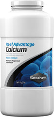 Seachem Reef Advantage Calcium, poudre concentrée soutenant le calcium pour la croissance des coraux sans causticité.