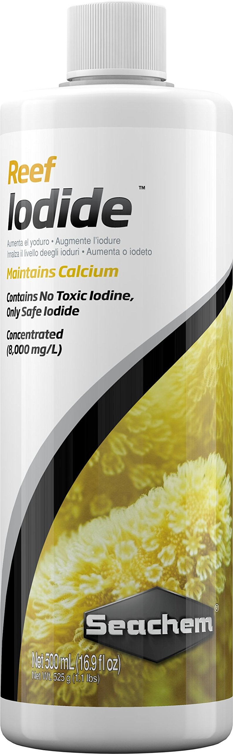 Reef Iodide Seachem – bouteille 500 ml prête à l’emploi pour le bac récifal.