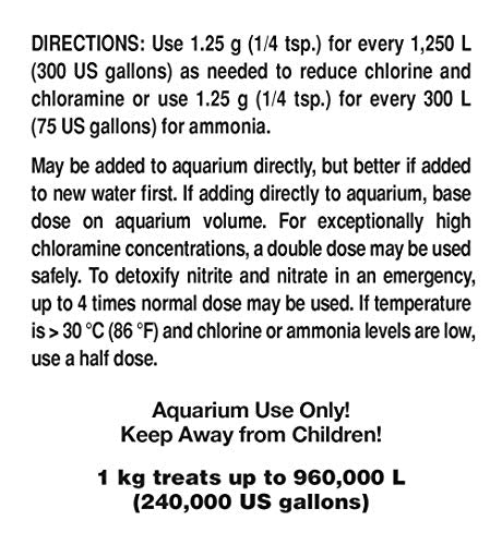 Seachem Safe 1 Kilo - dose précise neutralisant l'ammoniaque et les nitrites.