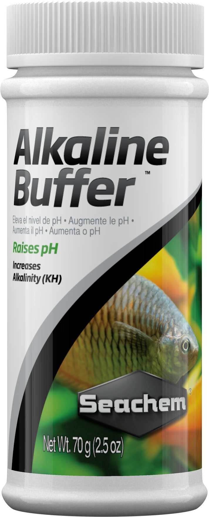 Tampon alcalin Seachem dans un aquarium planté, stabilité du pH facilitée.